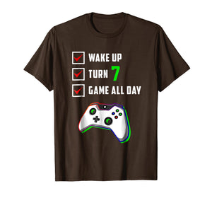 7th Gamer Birthday Shirt Level 7 Unlocked T Shirt Gifts