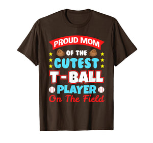 Mom Tee Ball Player T-ball T shirt Gifts for Boys Girls Bat