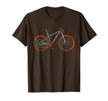 Load image into Gallery viewer, Bicycle Amazing anatomy tshirt - mountain bike fire red

