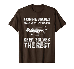 Fishing And Beer Funny Fisherman Father's Day Gift Tee Shirt