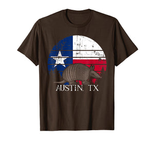 Austin TX Armadillo State Flag Texas Pride shirt T-Shirt