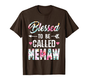 Blessed To Be Called Memaw T Shirt Funny Memaw Gift