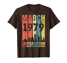Load image into Gallery viewer, March 1979 T Shirt 40 Year Old Shirt 1979 Birthday Gift
