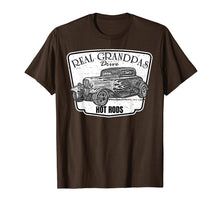 Load image into Gallery viewer, Mens Real Grandpas Drive Hot Rods Classic Car T Shirt
