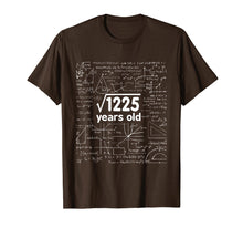 Load image into Gallery viewer, Math Square Root of 1225 - 35 Years Old 35th Birthday Shirt
