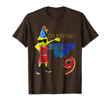 Load image into Gallery viewer, 9 YR OLD Dabbing Emoji Basketball Birthday Boy Party Shirt
