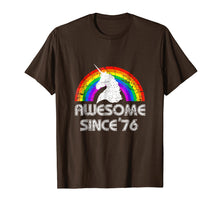 Load image into Gallery viewer, Unicorn Birthday T Shirt Rainbow 1976 42 Years Old 42nd Gift
