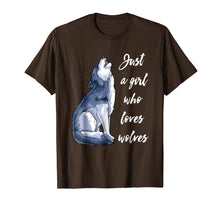 Load image into Gallery viewer, Just a Girl Who Loves Wolves T Shirt Wolf Shirt Women Gifts
