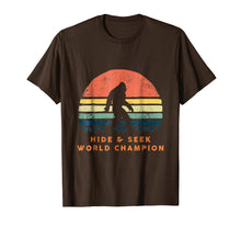 Load image into Gallery viewer, Hide and Seek World Champion T-Shirt Retro Bigfoot Vintage
