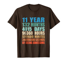 Load image into Gallery viewer, 11 Years Old 11th Birthday Vintage Retro T-Shirt 132 Months
