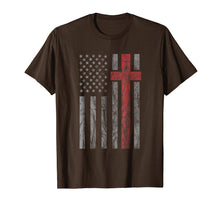 Load image into Gallery viewer, Vintage Distressed USA Flag Christian Shirt - Patriotic Tee
