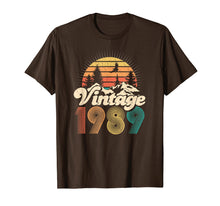 Load image into Gallery viewer, 30th Birthday Gifts - Vintage 1989 T-Shirt Hiking Women Men
