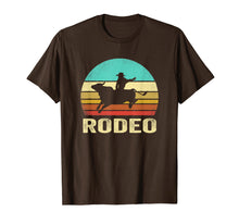 Load image into Gallery viewer, Vintage Rodeo TShirt Bull Riding Sunset
