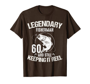 Mens Legendary Fisherman T-shirt 1959 60th Birthday Gift Fishing