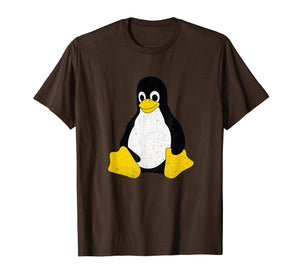 Linux Mascot Tux the Penguin Vintage T-Shirt Men Women Kids