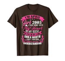 Load image into Gallery viewer, April Girl 2005 Shirt 14th Birthday Gift 14 Years Old
