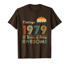 Load image into Gallery viewer, Vintage 1979 40 Years of Being Awesome Birthday T-shirt
