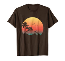 Load image into Gallery viewer, Summer Sunset Graphic Icon Surfer Ocean Palm Trees T-Shirt
