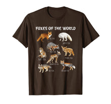 Load image into Gallery viewer, Foxes Of The World Funny Fox Animals Educational T Shirt
