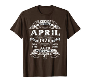 April 1978 41st Birthday Gift 41 Year Old For Men Women