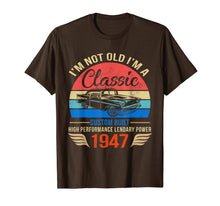 Load image into Gallery viewer, Classic 1947 shirt 72nd Birthday Gift Ideas for Men Women
