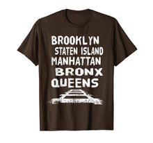 Load image into Gallery viewer, New york city areas five boroughs t-shirt
