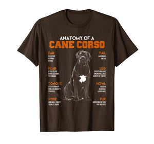 Anatomy Of A Cane Corso Dogs T Shirt Funny Gift