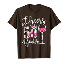Load image into Gallery viewer, Cheers to 50 Years T-shirt 50th Birthday diamond wine Crown
