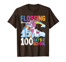 Load image into Gallery viewer, Flossing through 100 Days of School Flossing Unicorn Shirt
