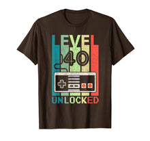 Load image into Gallery viewer, Level 40 Unlocked Shirt Video Gamer 40th Birthday Gifts Tee T-Shirt
