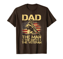 Load image into Gallery viewer, DAD The Veteran The Myth The Legend Vintage USA Flag T shirt

