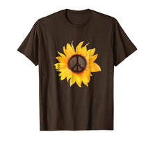 Load image into Gallery viewer, Peace Sunflower Flower Hippy Boho Style Gift T-shirt
