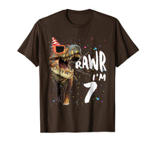 Load image into Gallery viewer, Rawr I'm 7 yrs old 7th Birthday T-Rex Dinosaur 2012 T-Shirt
