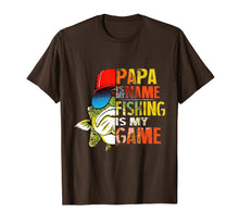 Load image into Gallery viewer, Papa is My Name Fishing Is My Game Funny Father's Day Tshirt
