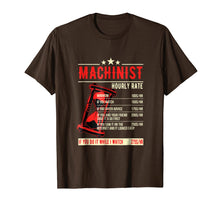 Load image into Gallery viewer, Funny Machinist Hourly Rate T Shirt
