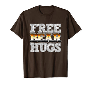 Gay Bear Shirt Pride Flag Free Bear Hugs T Shirt Gift