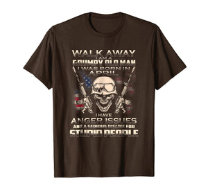 I'm A Grumpy Old Man Born In April Tee Veteran's Day Gift