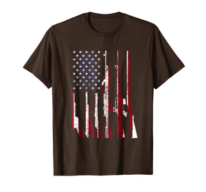 Gun 4th of July American T-shirt USA Pride Flag Funny Gift
