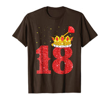 Load image into Gallery viewer, 18th Birthday Boy Gold Crown 18 Years old T-Shirt Gifts
