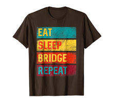 Load image into Gallery viewer, Bridge Player Card Game Gift Eat Sleep Bridge Repeat Tshirt

