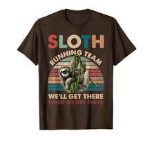 Load image into Gallery viewer, Vintage Sloth Running Team We'll Get There Funny Sloth Shirt
