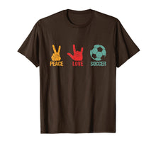Load image into Gallery viewer, Peace Love Soccer Birthday Soccer Player Gift Soccer Design T-Shirt
