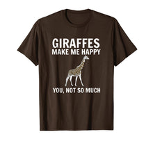 Load image into Gallery viewer, Giraffes Make Me Happy You Not So Much Giraffe Lover T-Shirt-131338
