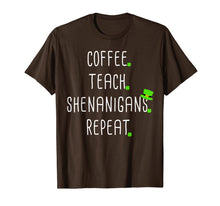 Load image into Gallery viewer, St Patricks Day Teachers Design For Teacher Who Loves Coffee T-Shirt-131390
