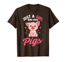 Load image into Gallery viewer, Just A Girl Who Loves Pigs Hog Lover Cute Farmer Gift Girls T-Shirt-451978
