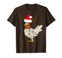 Load image into Gallery viewer, Chicken Christmas Reindeer Christmas Lights Pajama Costume T-Shirt

