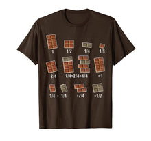 Load image into Gallery viewer, Chocolate Quick Maths Fractions Math Teacher T-Shirt-1140460
