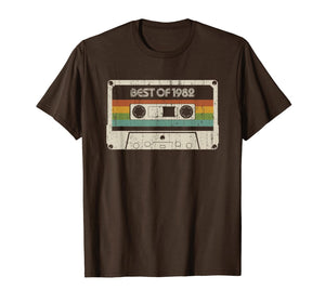 Vintage Best of 1982 37th Birthday Cassette T-Shirt