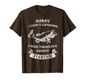 i was thinking about Fishing Gift Funny Distressed Classic T-Shirt