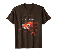 Load image into Gallery viewer, Red panda cute lazy animal To do list T-shirt
